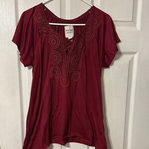 New York Laundry Women's Deep Red Blouse